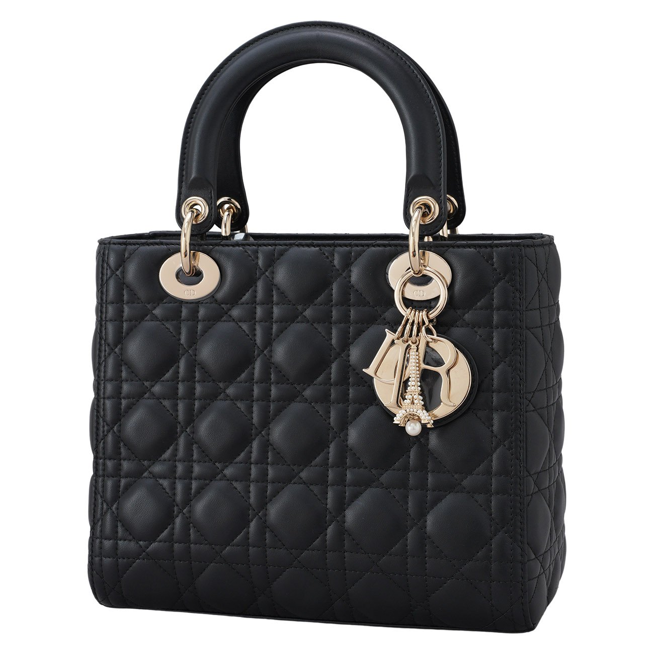 CHRISTIAN DIOR(USED)디올 레이디디올 미듐 & 에펠탑 참